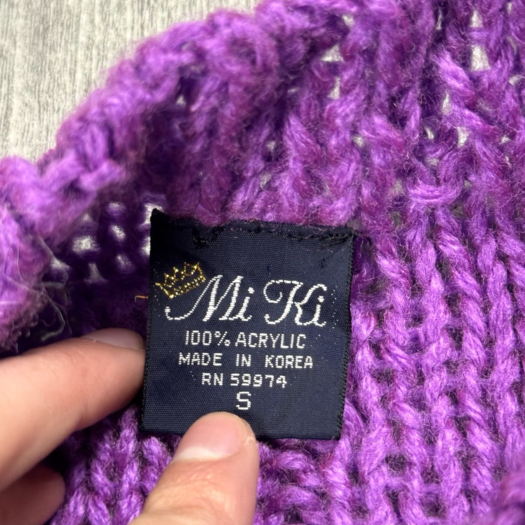Vintage VINTAGE 1980s MAJESTIC WOMENS PURPLE CHUNKY KNIT SWEATER ACRYLIC RETRO SMALL Size S / US 4 / IT 40 - 3 Thumbnail