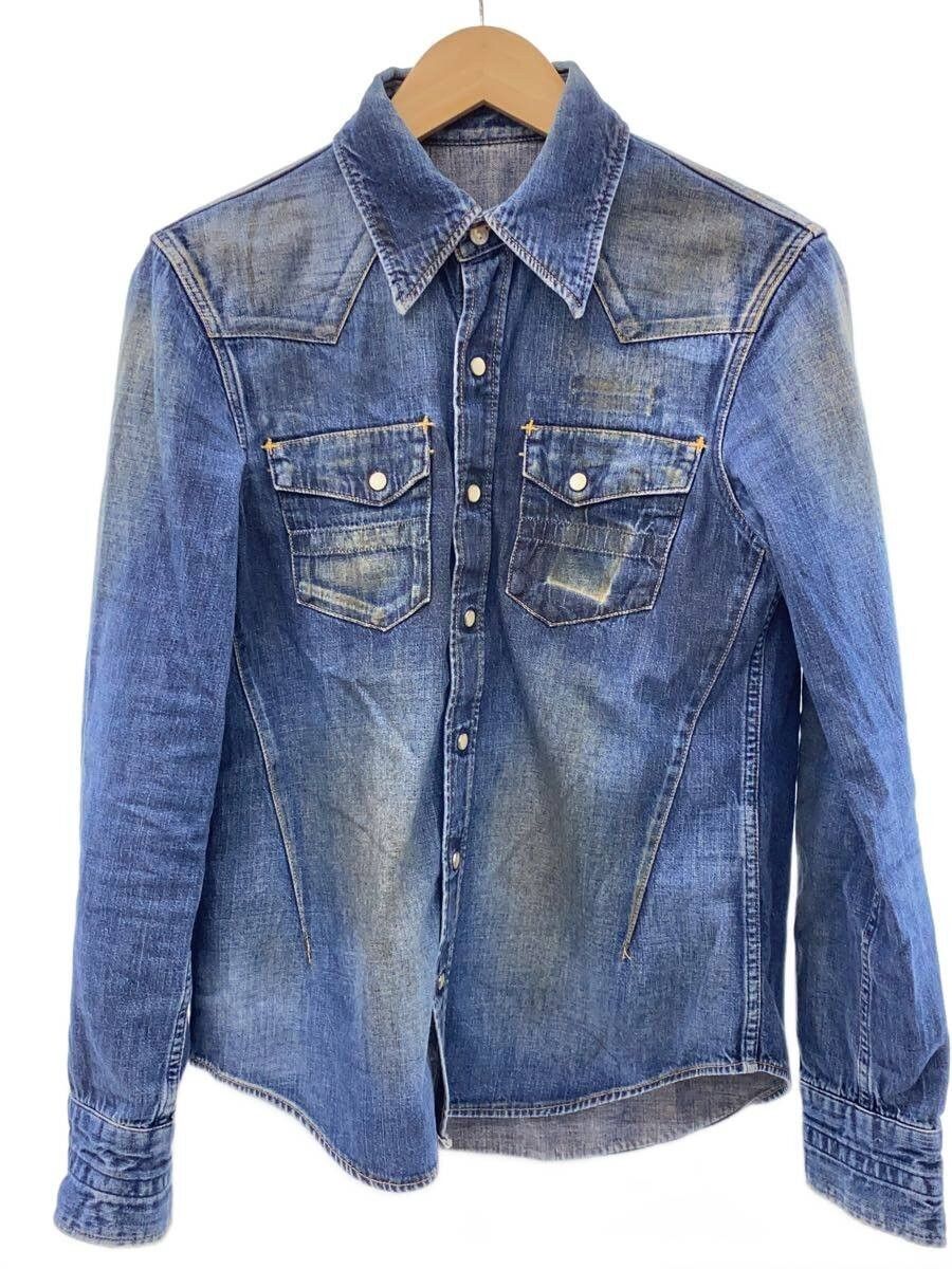 Number (N)ine SS08 Distressed Denim Button Shirt Size US M / EU 48-50 / 2 - 1 Thumbnail