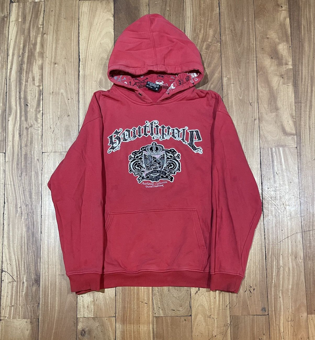 Southpole Vintage Red southpole Crossbones hoodie XL Y2K jnco Surf