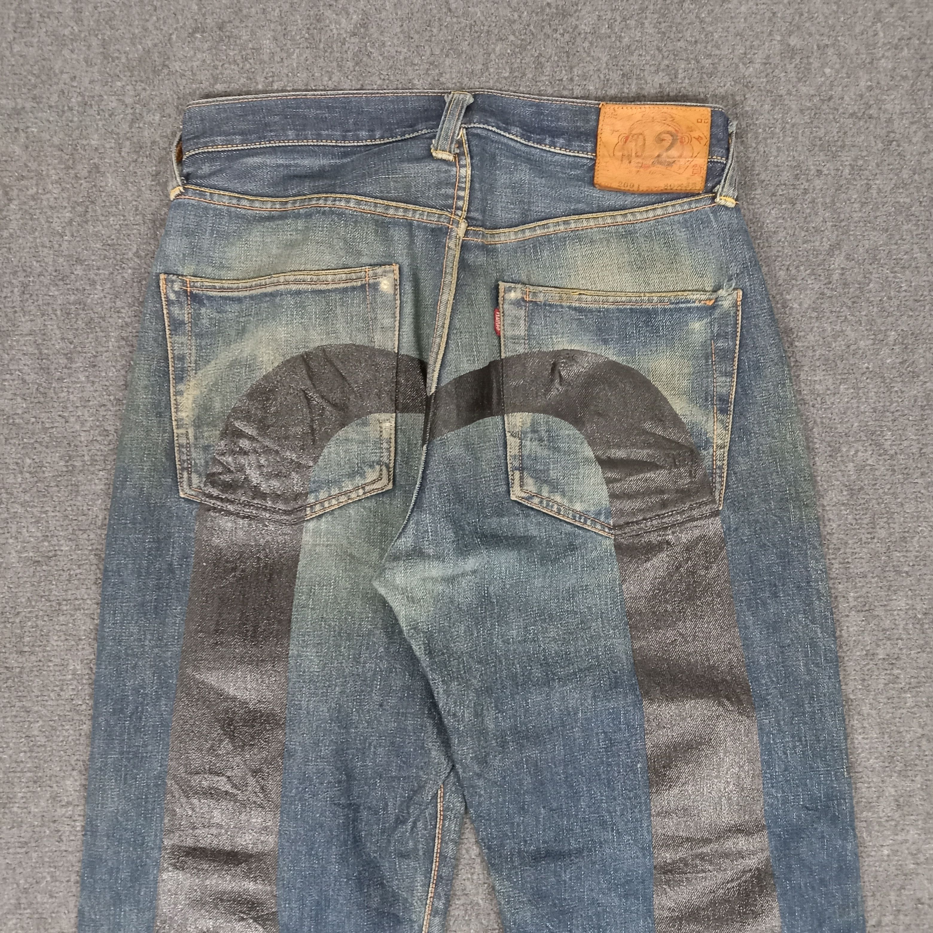 Japanese Brand × Vintage Evis Japanese Brand Daicock Custom Art Denim Jeans Size US 29 - 2 Thumbnail