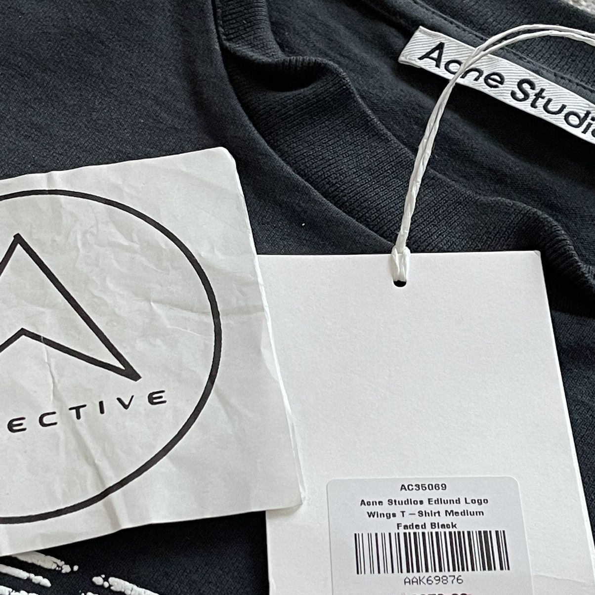 Acne Studios Acne Studios Edlund Logo Wings Faded Black T-Shirt M Size US M / EU 48-50 / 2 - 3 Thumbnail