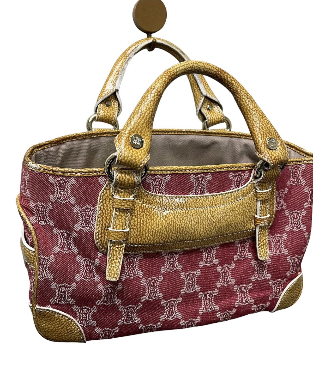 Celine Vintage CELINE PARIS Monogram Handbag x Rare Size ONE SIZE - 3 Thumbnail