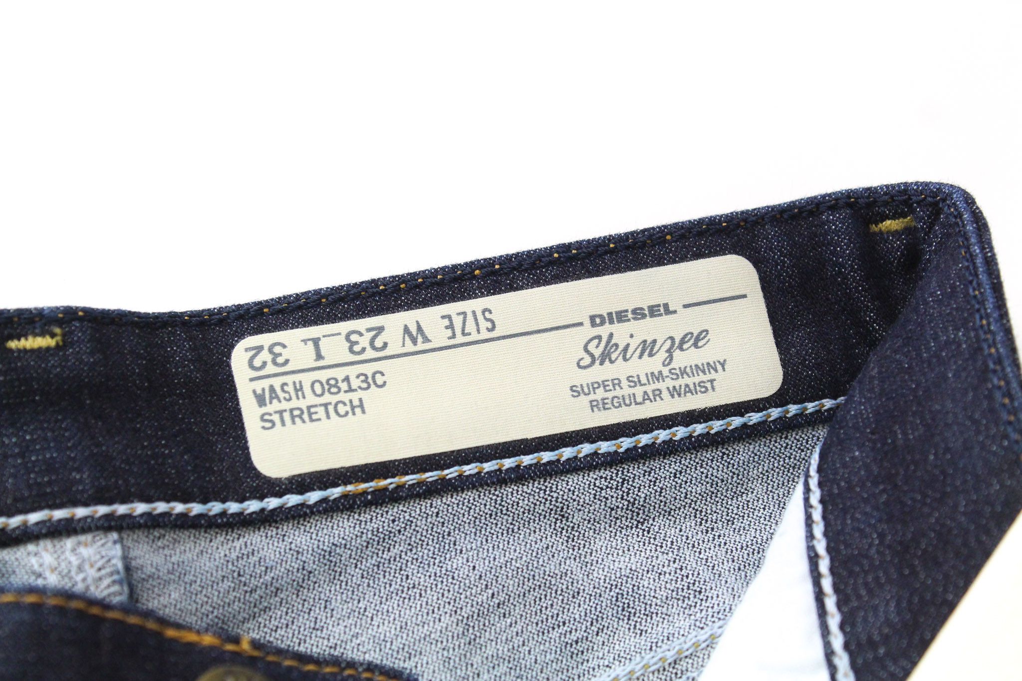 Diesel SKINZEE 0813C W23/L32 Blue Stretch Jeans 70468 Size 23" - 5 Thumbnail