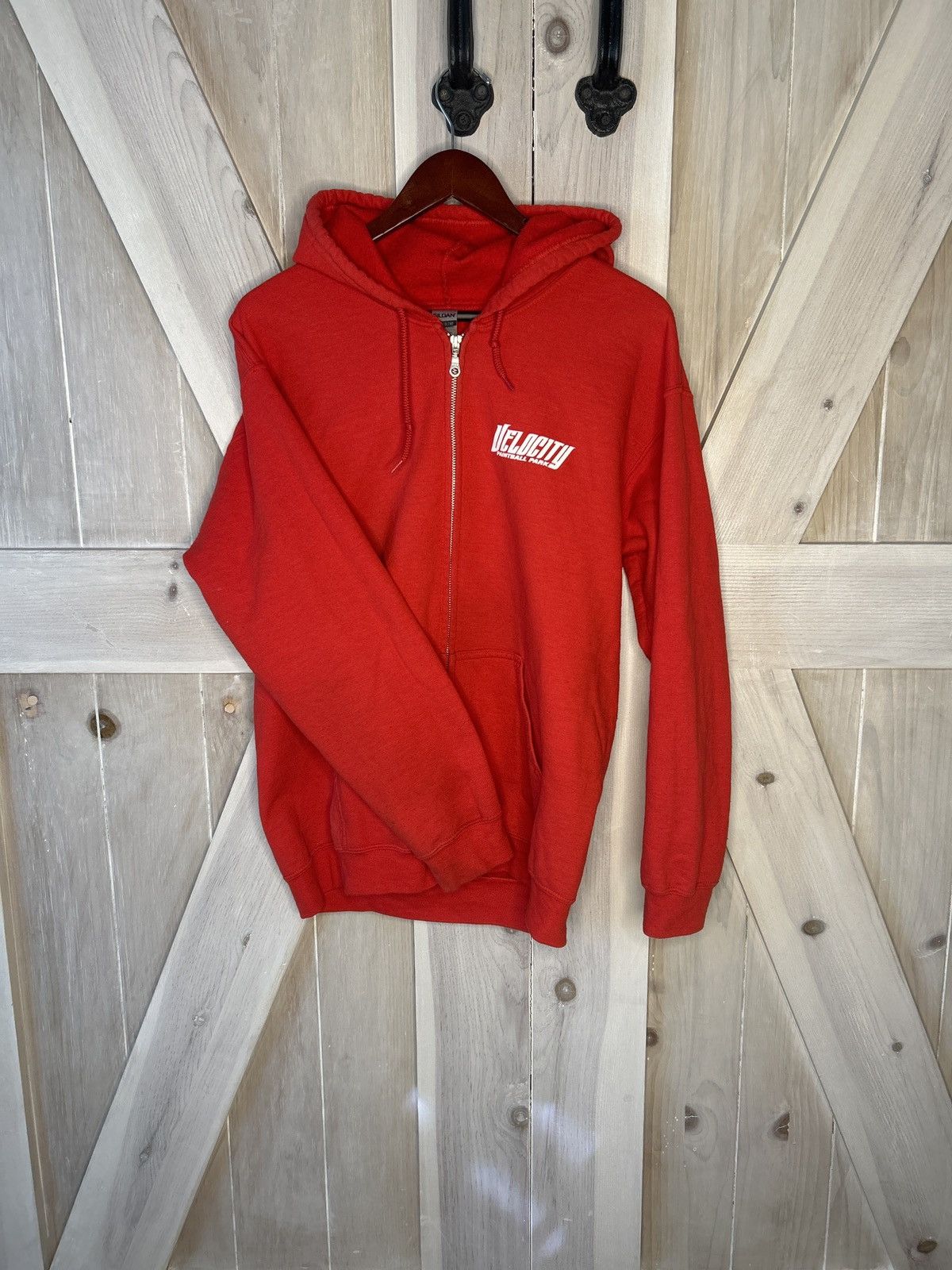 Vintage Vintage Red Zip-Up Hoodie Size US M / EU 48-50 / 2 - 1 Thumbnail