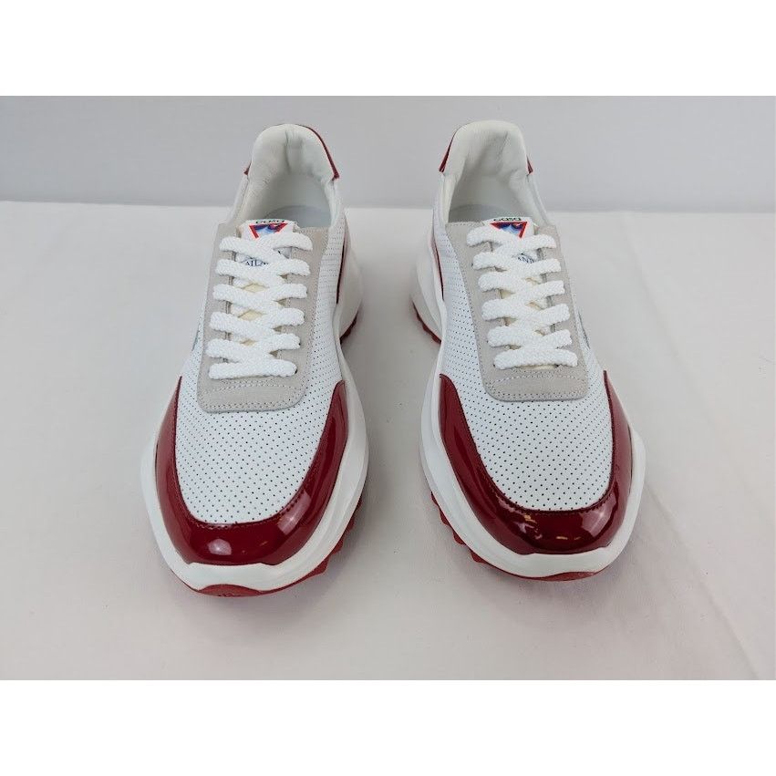 Casablanca o1rshd1 Leather Atlantis Sneaker in White / Red Size US 10.5 / EU 43-44 - 10 Thumbnail
