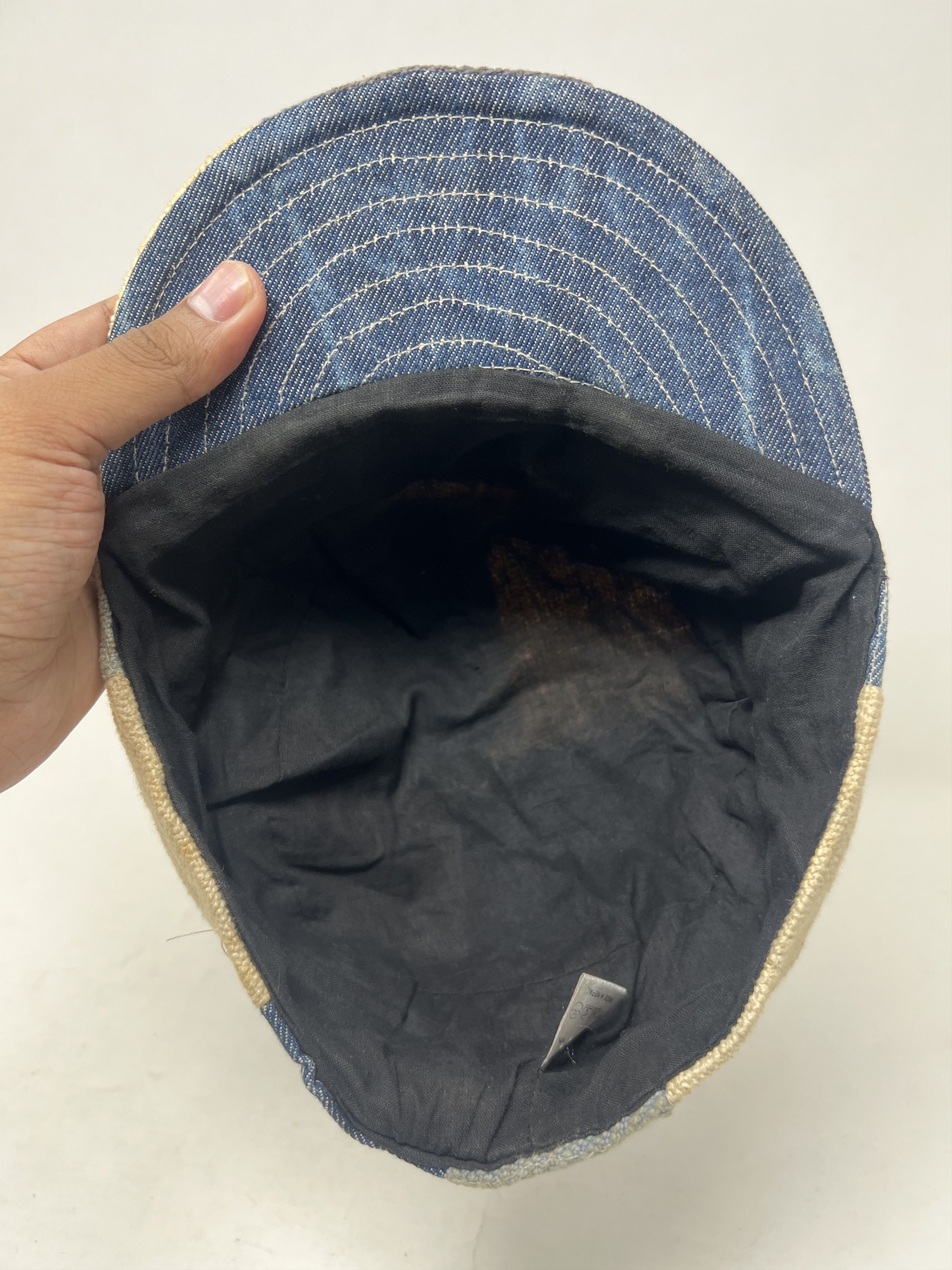 Japanese Brand Patchwork Indigo Sashiko Hat Size ONE SIZE - 10 Thumbnail