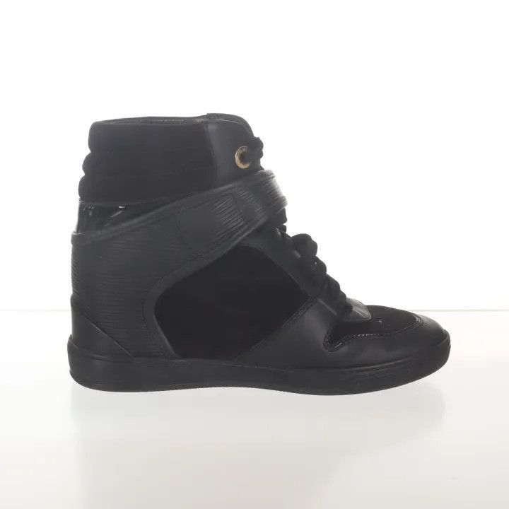Louis Vuitton Louis Vuitton High-Top Sneakers with Gold Logo -2508 Size US 6.5 / EU 39-40 - 4 Thumbnail