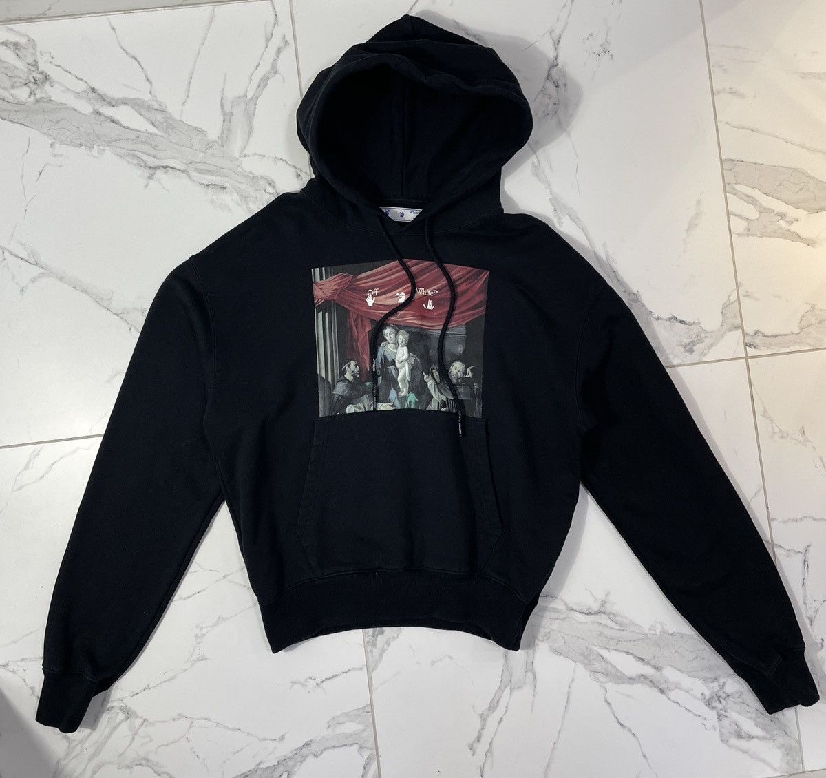 Off-White Off-White Caravaggio Print Hoodie Black Authentic Size US S / EU 44-46 / 1 - 5 Thumbnail