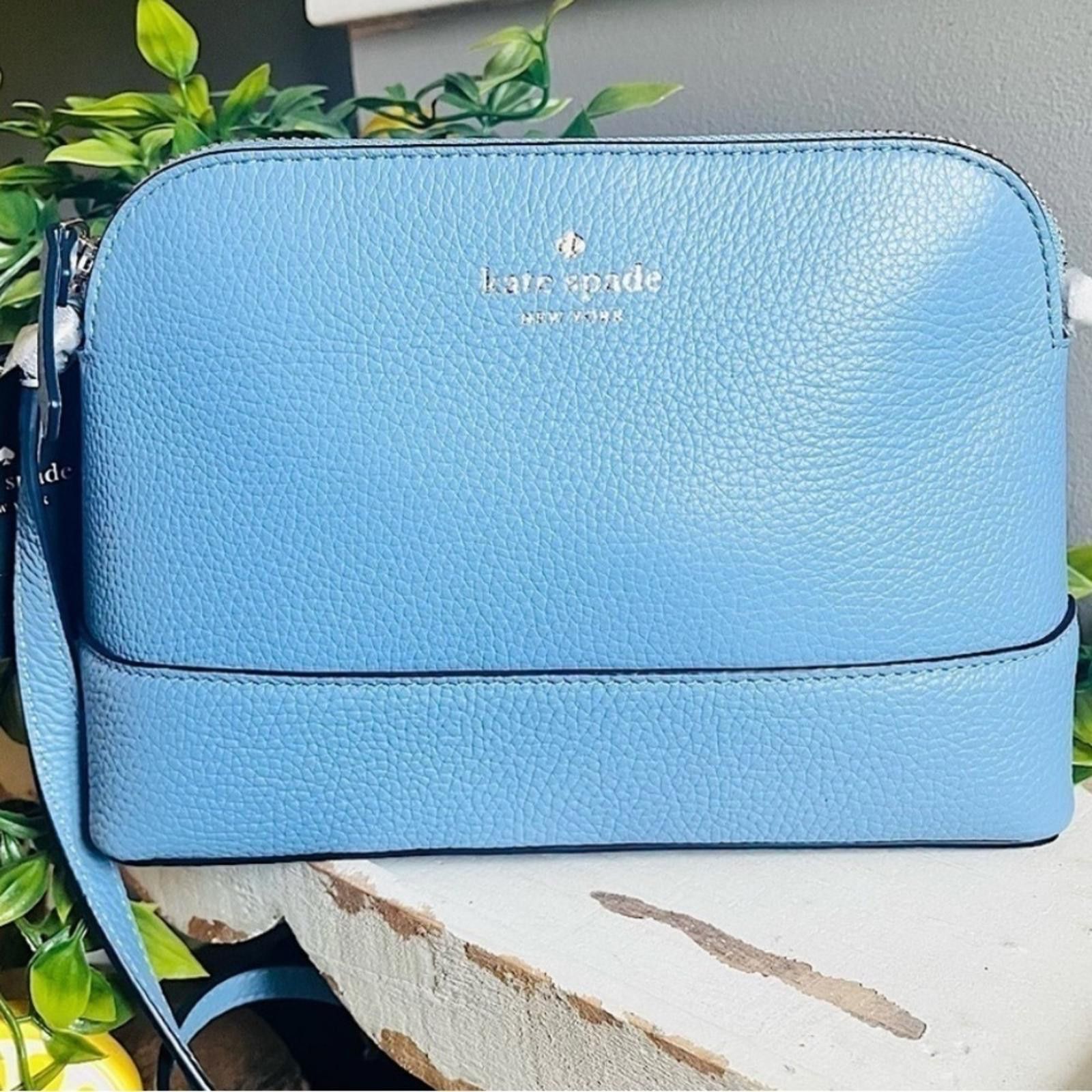 Kate Spade Kate Spade Hanna Blue Pebbled Leather Crossbody Dome Bag NWT Size ONE SIZE - 1 Thumbnail
