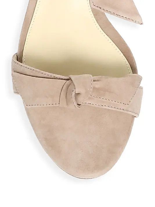 Alexandre Birman os11x1225 Clarita Bow Suede Sandals in Beige Size US 8 / IT 38 - 4 Thumbnail