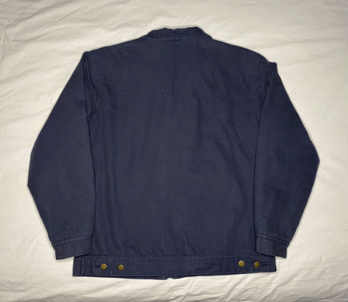 Other Canvas Mechanic Coat Flannel Lined Jacket Navy Logo Detroit Size US XL / EU 56 / 4 - 4 Thumbnail