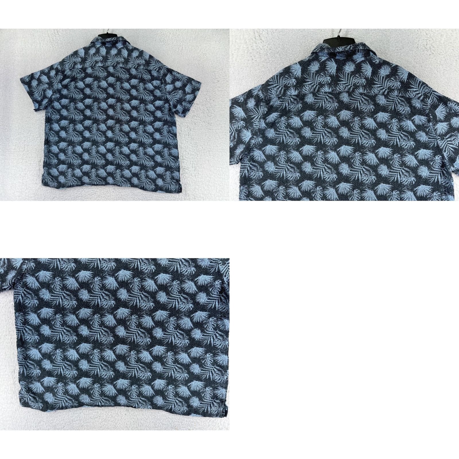 Nat Nast Nat Nast Shirt Mens 2XL Floral Palm Print Silk Button-Up Black Blue Casual Shirt Size US XXL / EU 58 / 5 - 9 Thumbnail