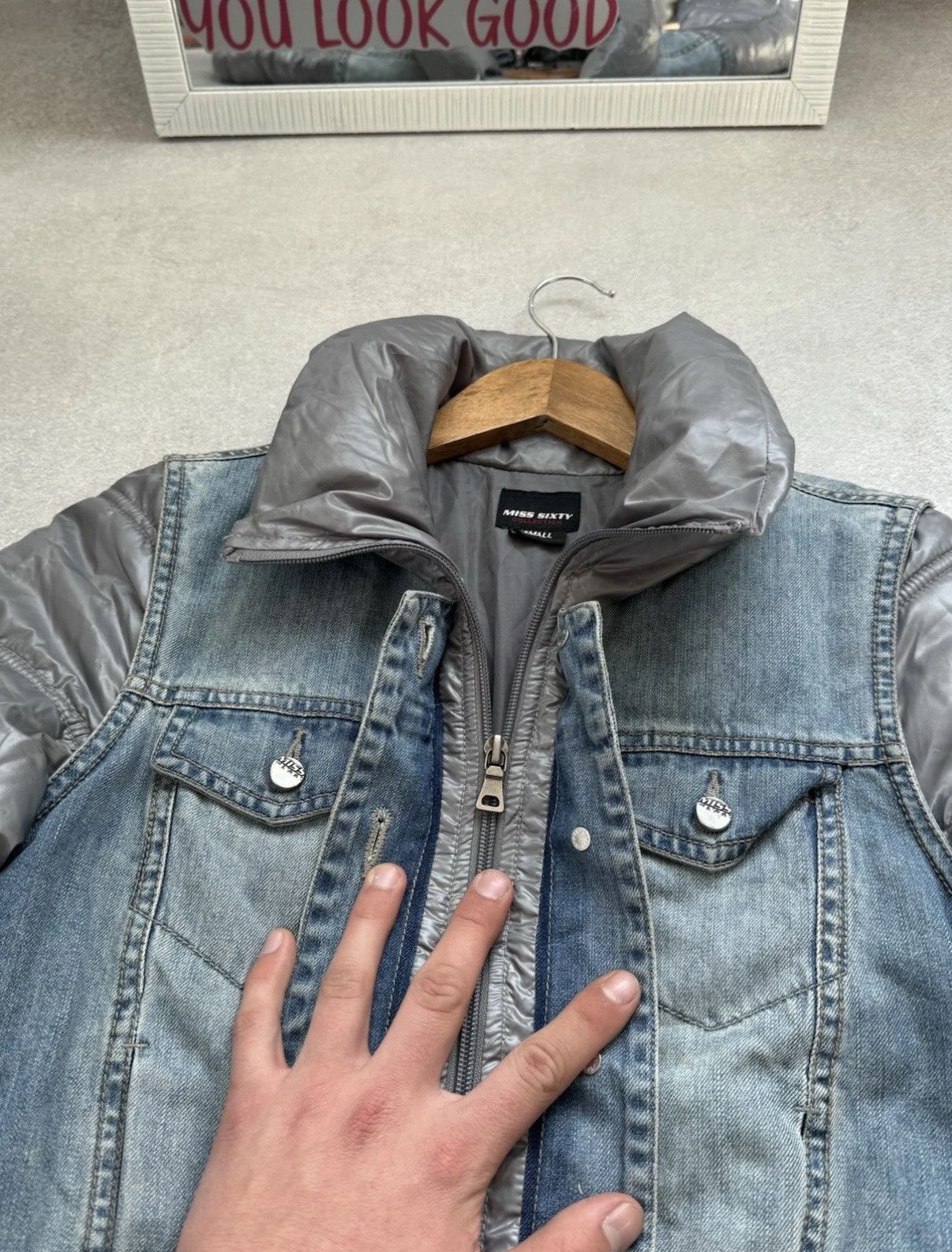 Miss Sixty Vintage Miss Sixty Y2K Rare Down Puffer Denim Woman’s Jacket Size S / US 4 / IT 40 - 6 Thumbnail