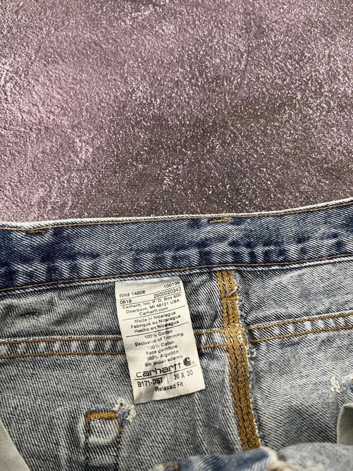 Carhartt × Vintage Vintage Carhartt American Blue Work Hype Baggy Jeans Size US 36 / EU 52 - 10 Thumbnail