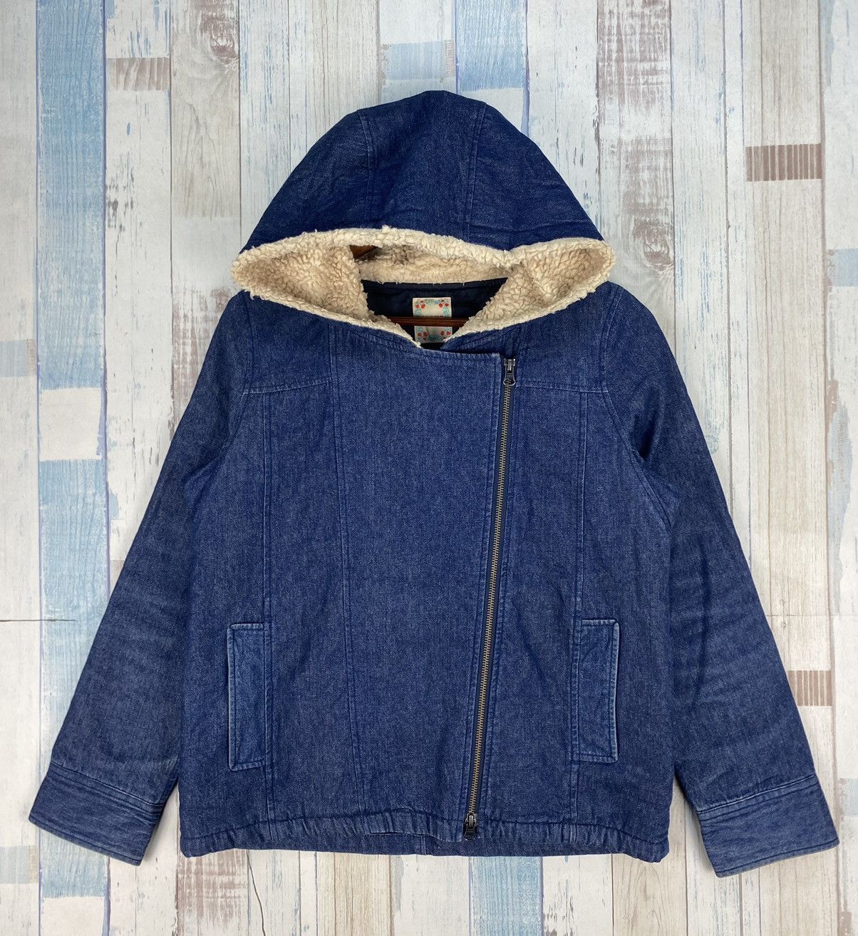 Beams Plus Beams Heart Double Collar Denim Hoodie Size M / US 6-8 / IT 42-44 - 2 Thumbnail