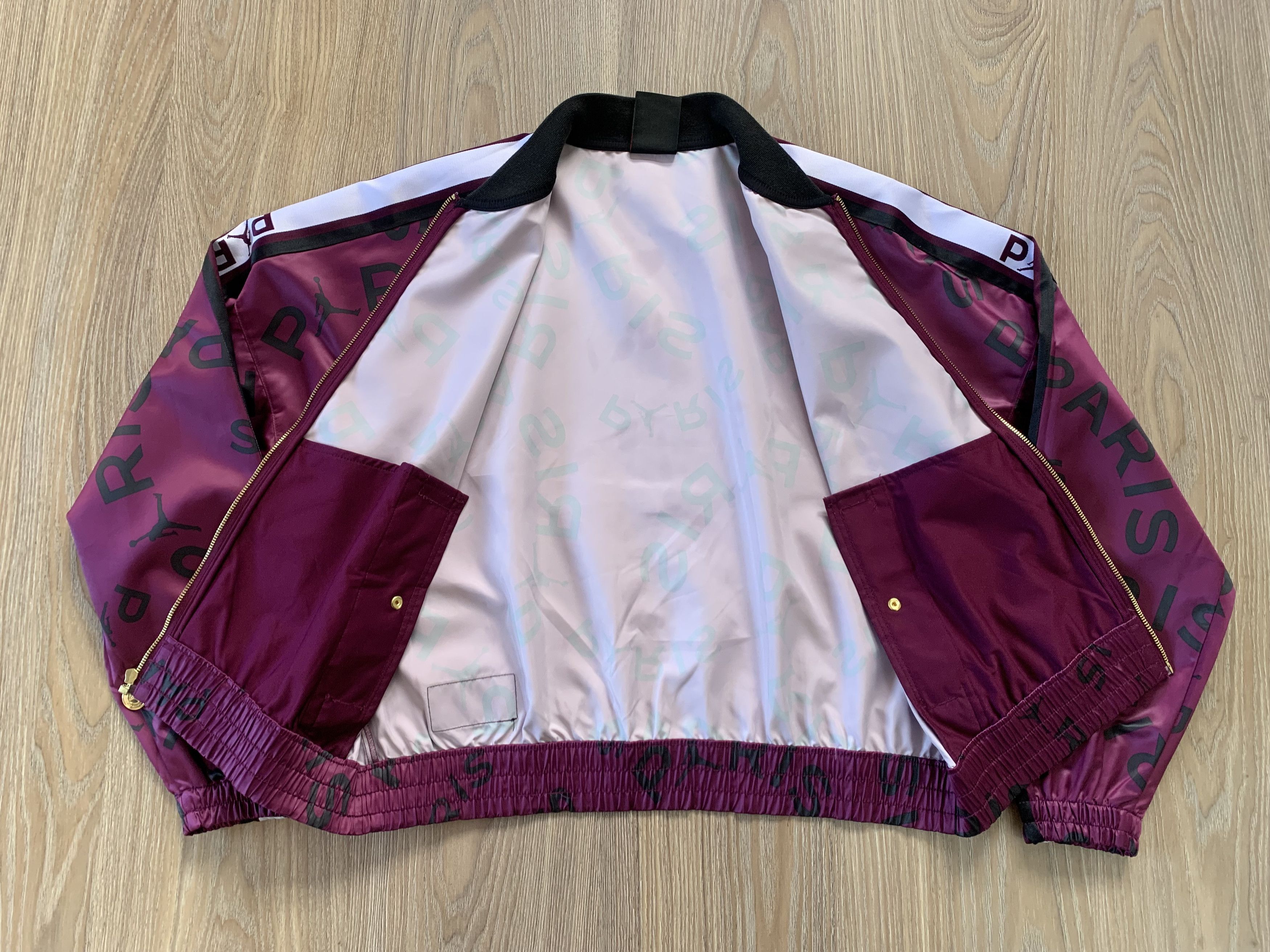 Jordan Brand Nike Air Jordan Paris Saint-Germain Women's Burgundy Jacket Size S / US 4 / IT 40 - 4 Thumbnail