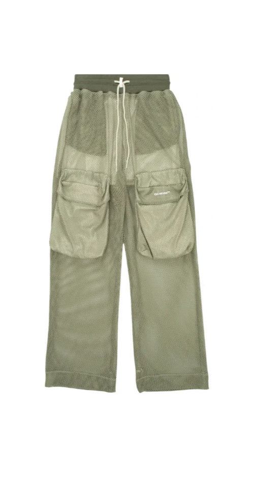 Off-White o1gr1nt1124 Mesh Cargo Pant in Military Green Size 27" / US 4 / IT 40 - 1 Preview