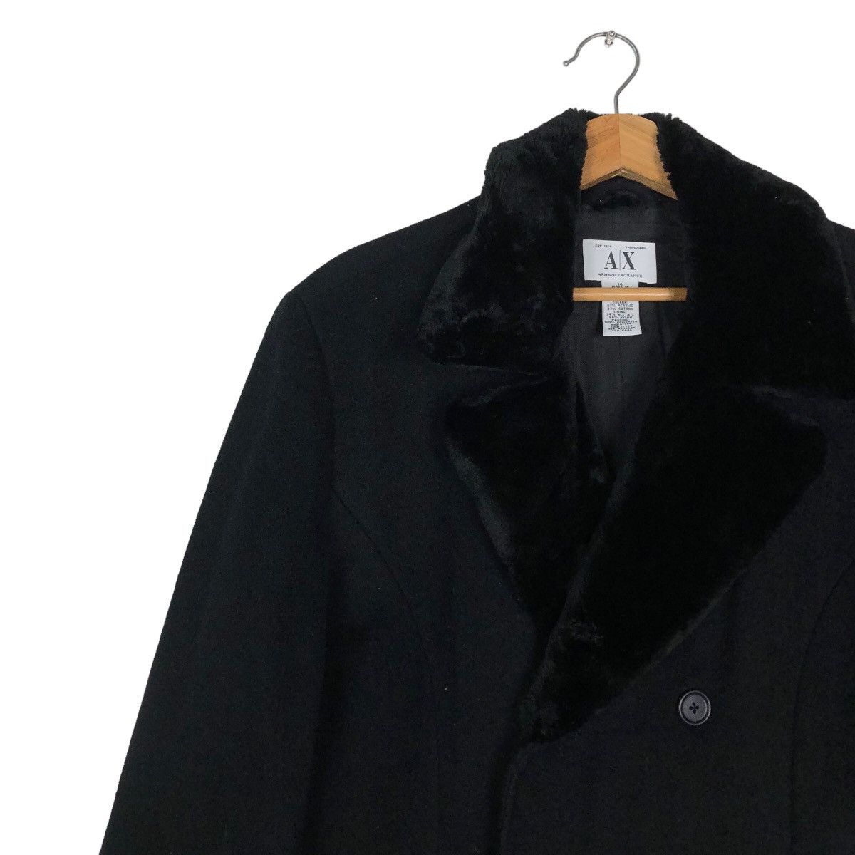 Japanese Brand 🔥Double Breast Mink Fur Jacket Armani Exchange Rich Black Size US M / EU 48-50 / 2 - 7 Thumbnail