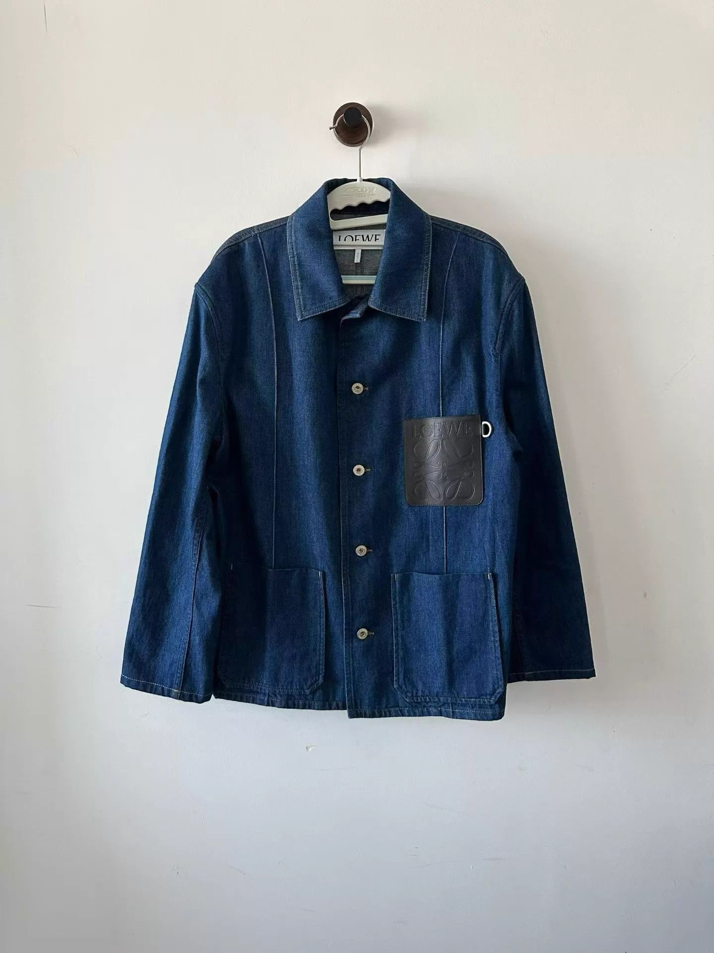 Loewe LOEWE leather patch denim jacket 48 Size US M / EU 48-50 / 2 - 1 Thumbnail