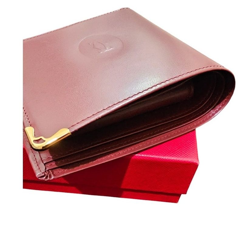 Cartier Cartier Bifold Wallet Vintage Must de Cartier Bordeaux Size ONE SIZE - 5 Thumbnail