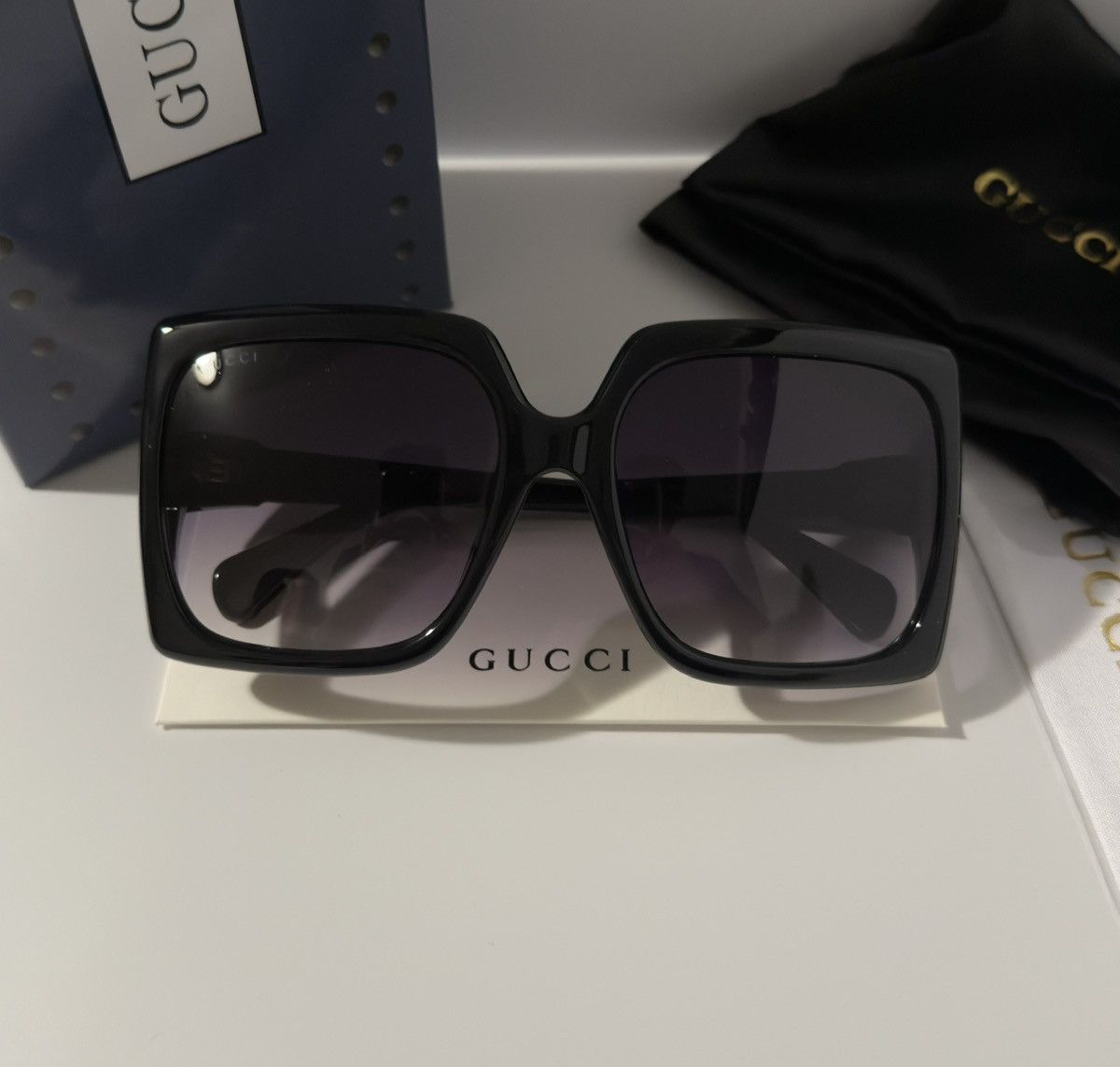 Gucci Gucci GG0876SA Oversized Square Sunglasses Black Size ONE SIZE - 2 Thumbnail