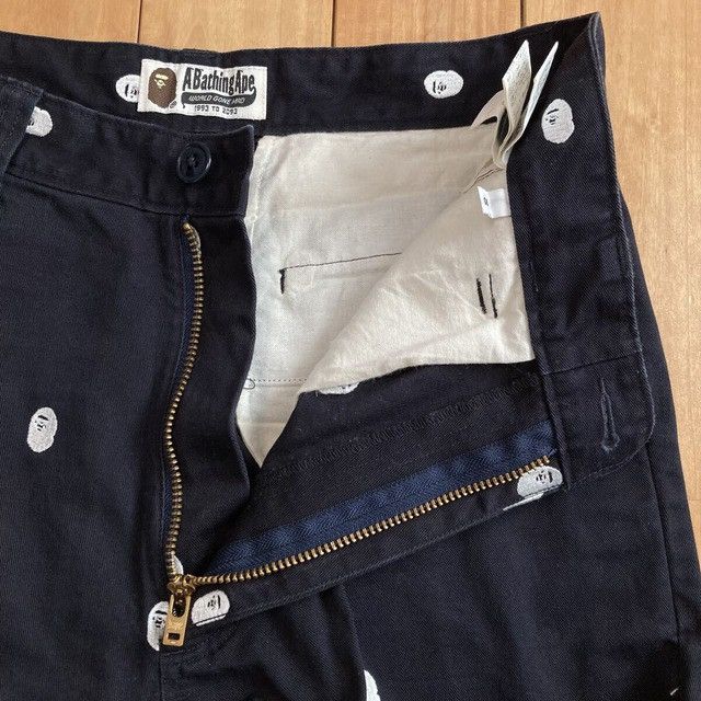 Bape BAPE APE HEAD logo embroidered pants black APE NIGO ★size S Size US 30 / EU 46 - 7 Thumbnail