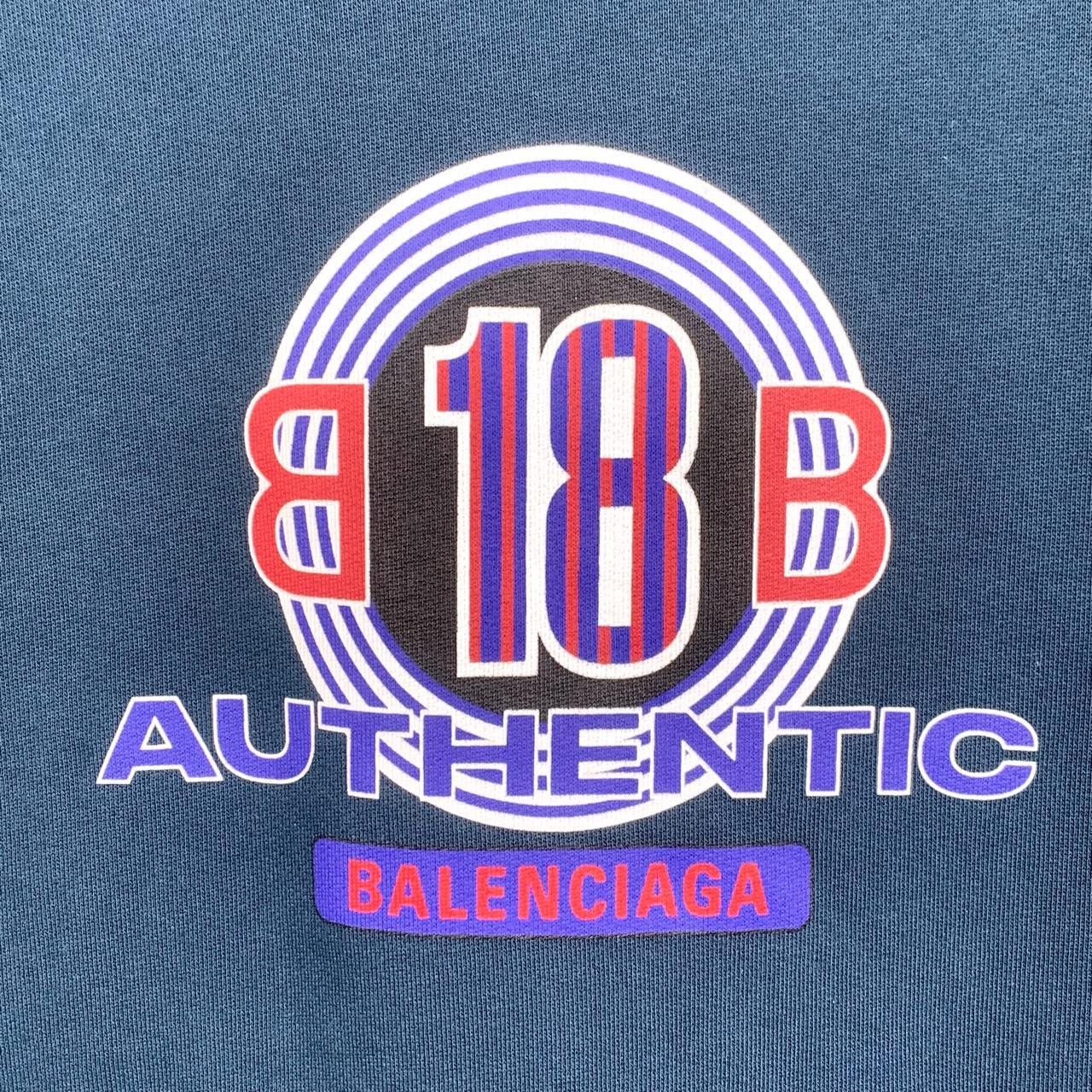 Balenciaga Balenciaga Authentic Logo Blue Hoodie M Cotton Polyester Ble Size M / US 6-8 / IT 42-44 - 6 Thumbnail