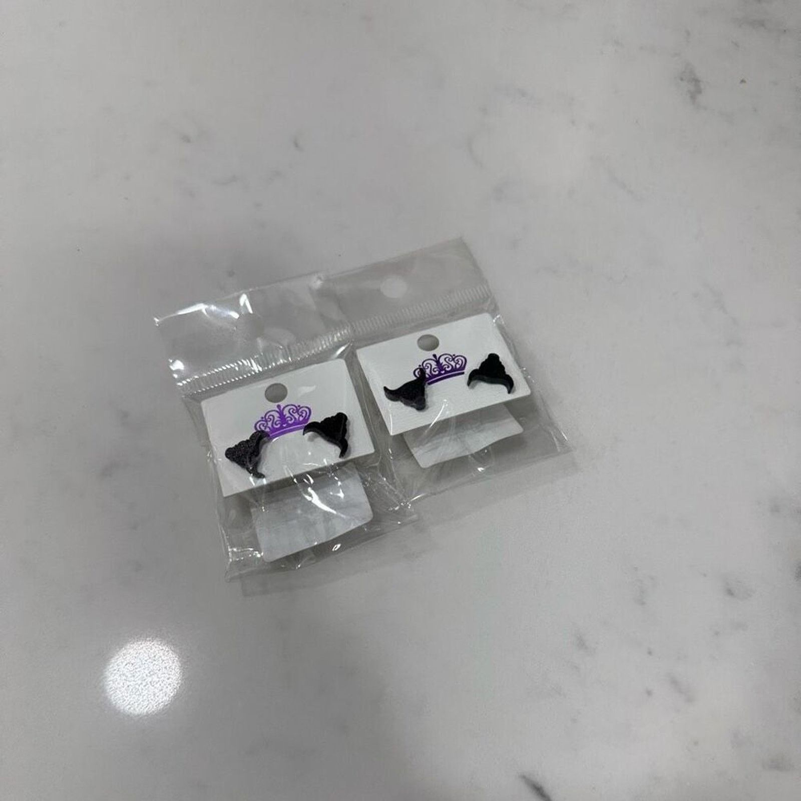 Other Black Glitter Bull Stud Earrings | Sz OS, NWT Size ONE SIZE - 6 Thumbnail