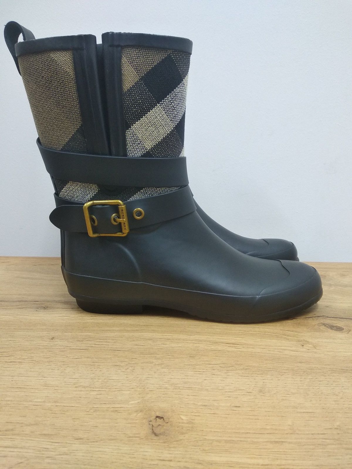 Burberry Rain outlet Boots size 38 Italy women Nova Check