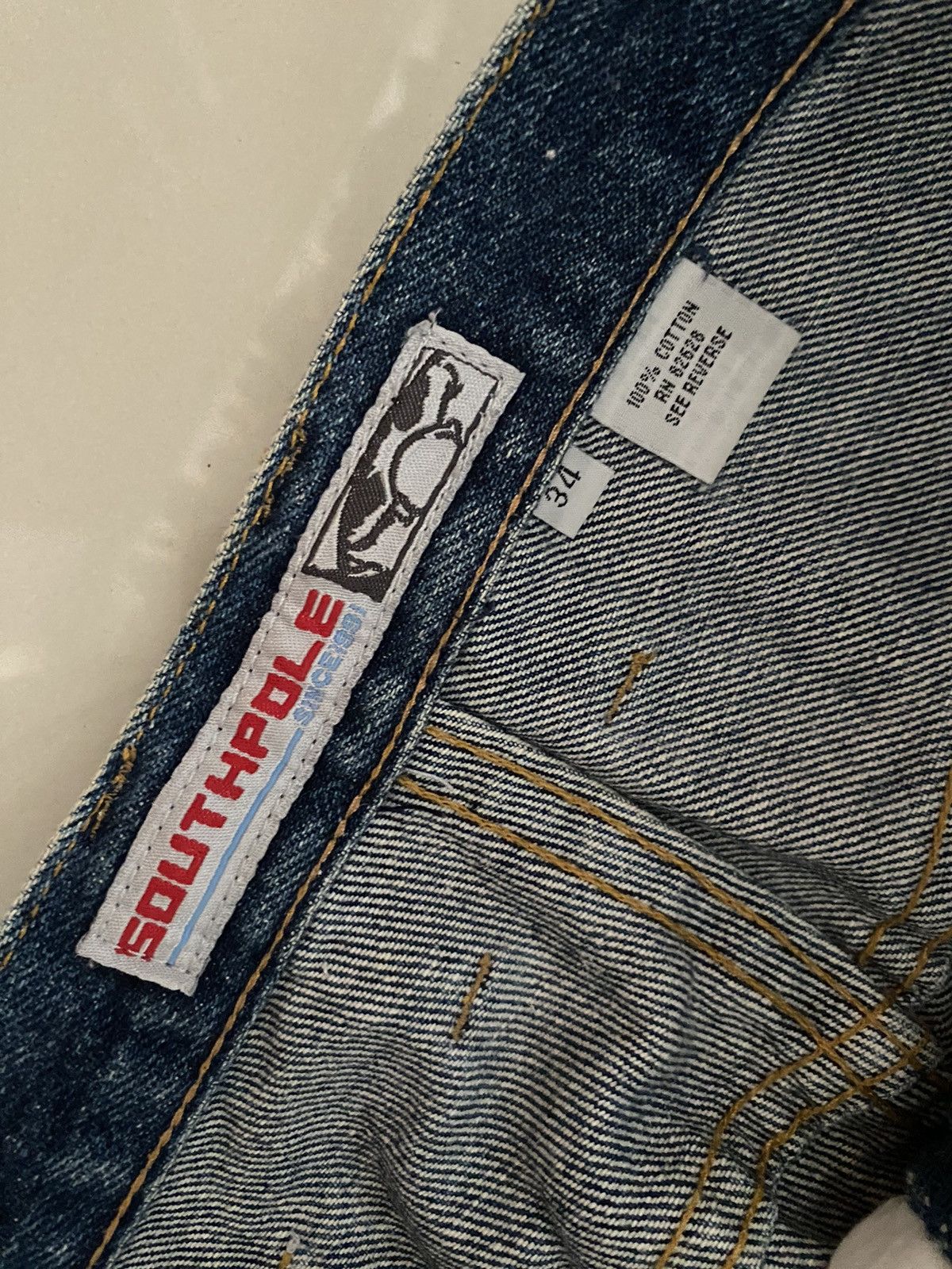 Southpole Y2K Southpole Carpenter Denim Baggy Wide Leg Jeans Size US 34 / EU 50 - 9 Thumbnail