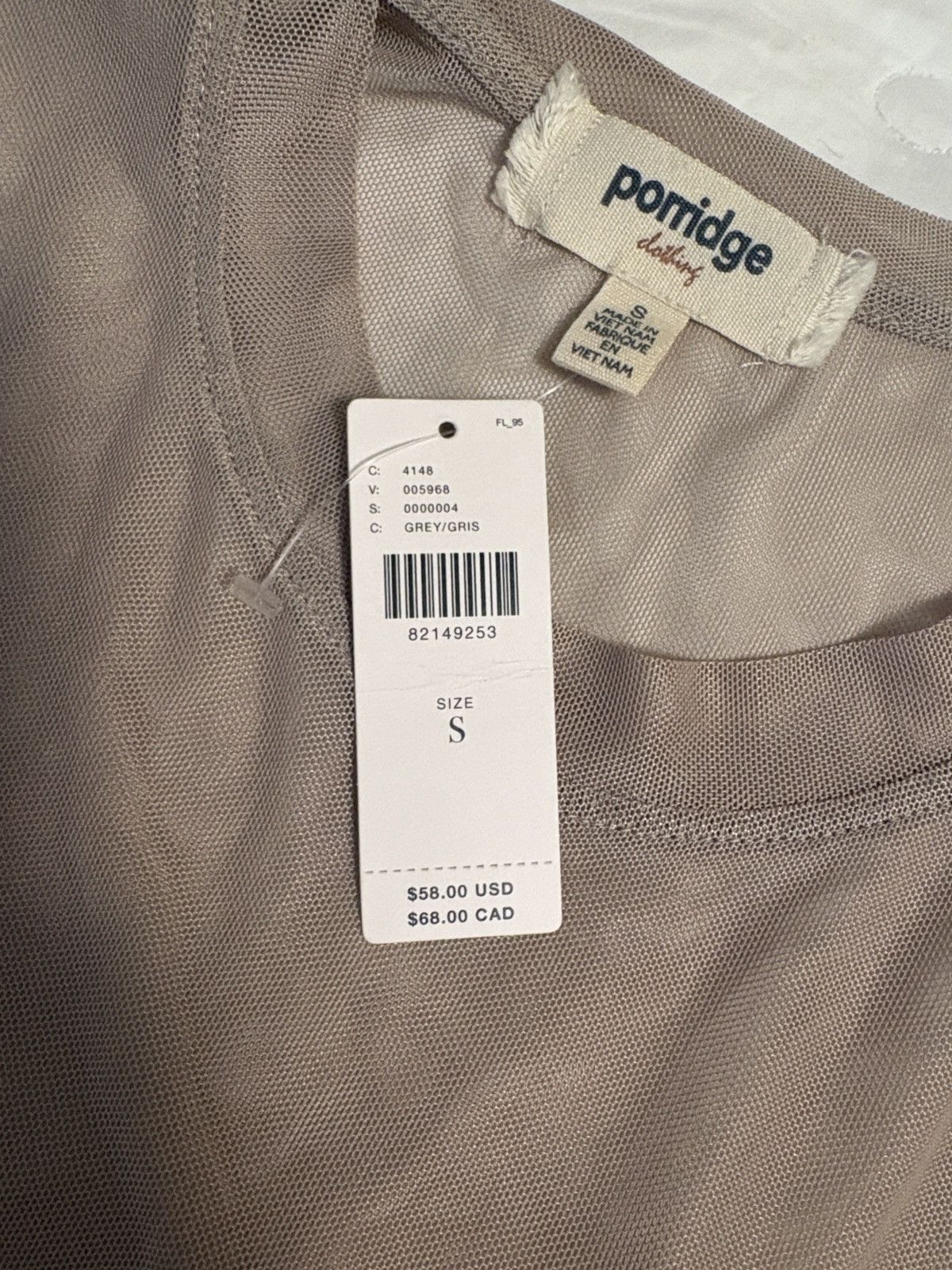 Anthropologie Porridge Clothing Gray Top Size S / US 4 / IT 40 - 3 Thumbnail