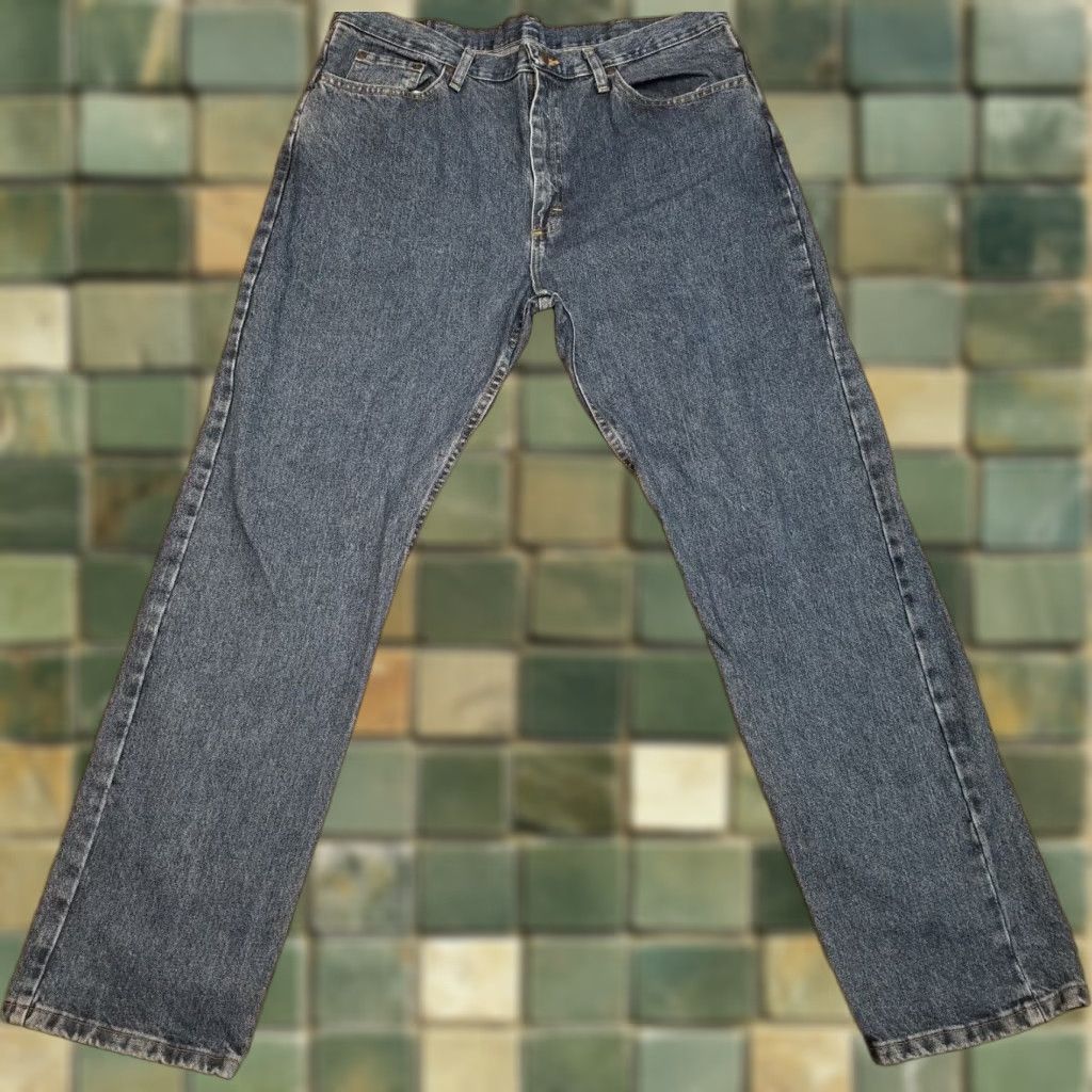 Wrangler Wrangler Jeans Men 38x32 Blue Straight Leg Regular Fit Western Denim Work Pants Size US 38 / EU 54 - 1 Thumbnail