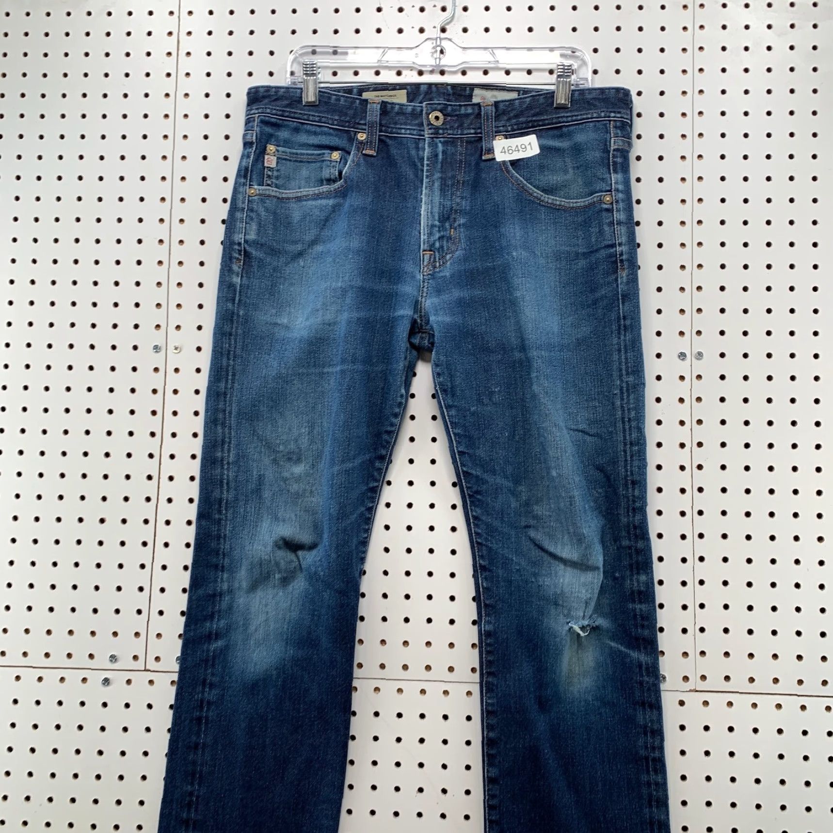 Denime AG Adriano Goldschmied Jeans The Everett 34X34 Blue Denim Slim Straight 5-Pocket Style Men’s Size US 34 / EU 50 - 5 Thumbnail
