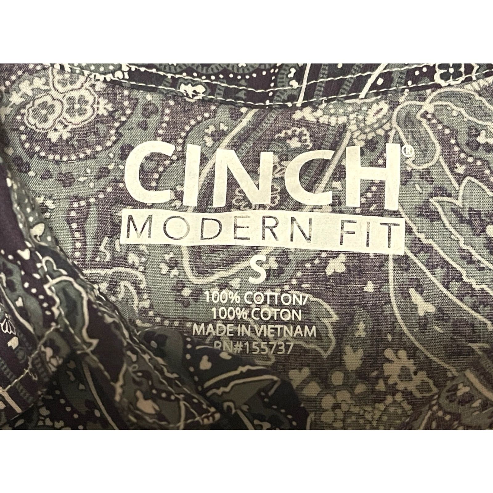 Vintage Cinch Shirt Men’s S Green Paisley Long Sleeve Pearl Snap Button Casual Western Cowboy Size US S / EU 44-46 / 1 - 5 Thumbnail