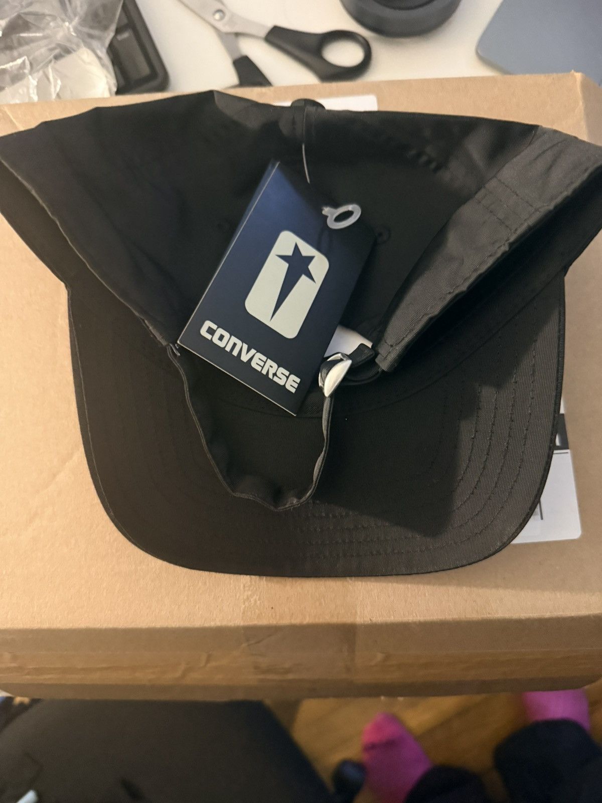 Rick Owens Rick Owens x Converse Black Hat with White Logo Size ONE SIZE - 6 Thumbnail