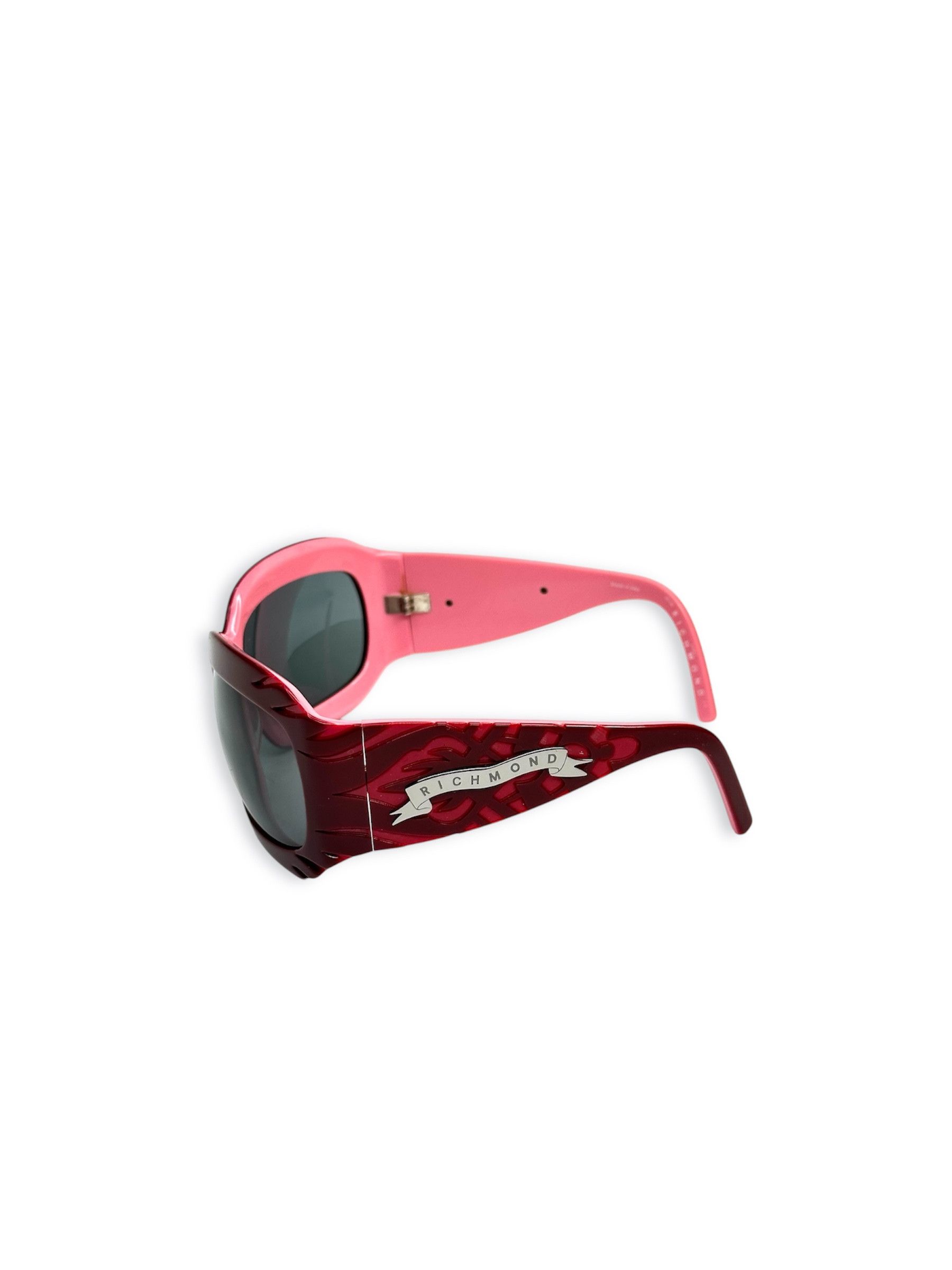 John Richmond Richmond Pink flames punk rock oval sunglasses Size ONE SIZE - 5 Thumbnail