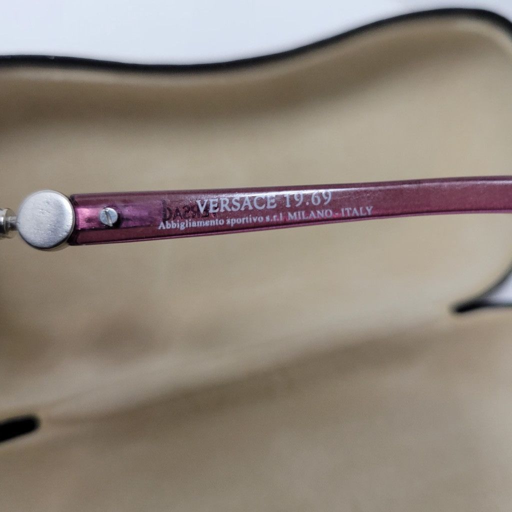 Versace VERSACE Rhinestone Adult Unisex Sunglass Eyewear Pink Frame Size ONE SIZE - 8 Thumbnail