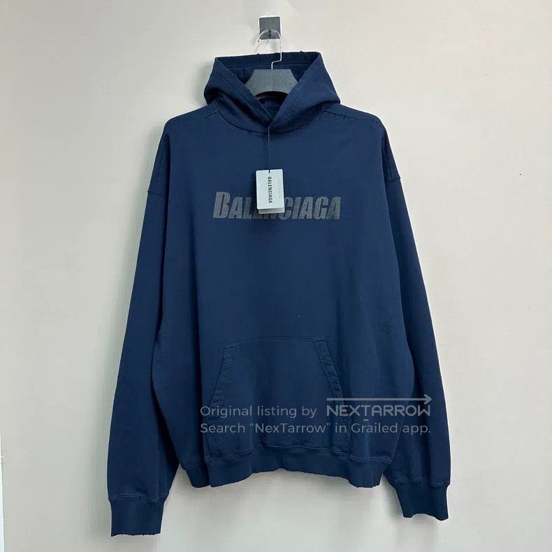 Balenciaga Balenciaga Letter cracked hoodie/M Size US M / EU 48-50 / 2 - 1 Thumbnail