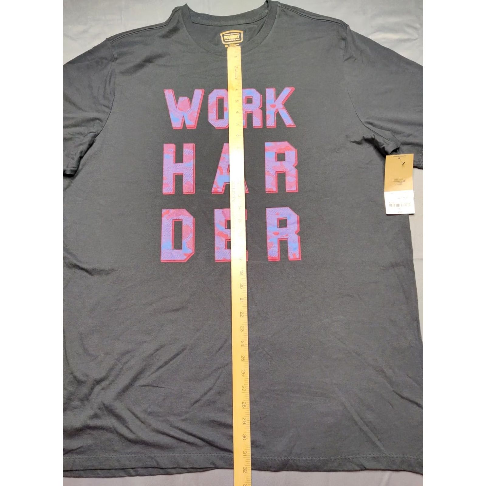 Vintage Foundry Men Big 2XL WORK HARDER Black Graphic T-Shirt NEW Size US XXL / EU 58 / 5 - 5 Thumbnail