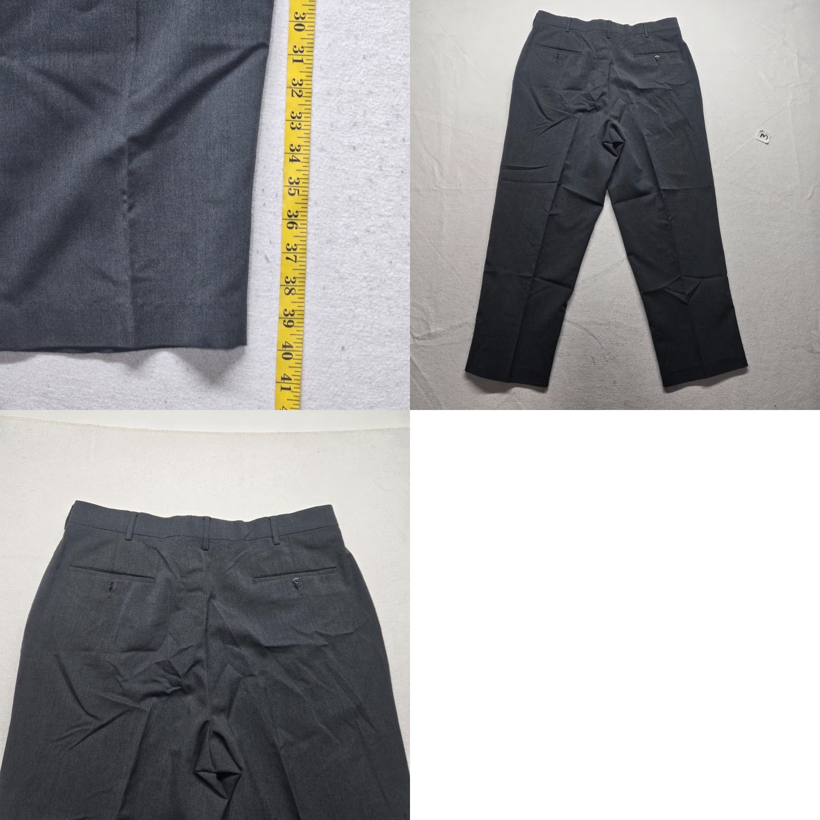 Van Heusen Van Heusen Pants Men 36x30 Gray Traveler Dress Flat Front Straight Leg Business Pants Size US 36 / EU 52 - 8 Thumbnail