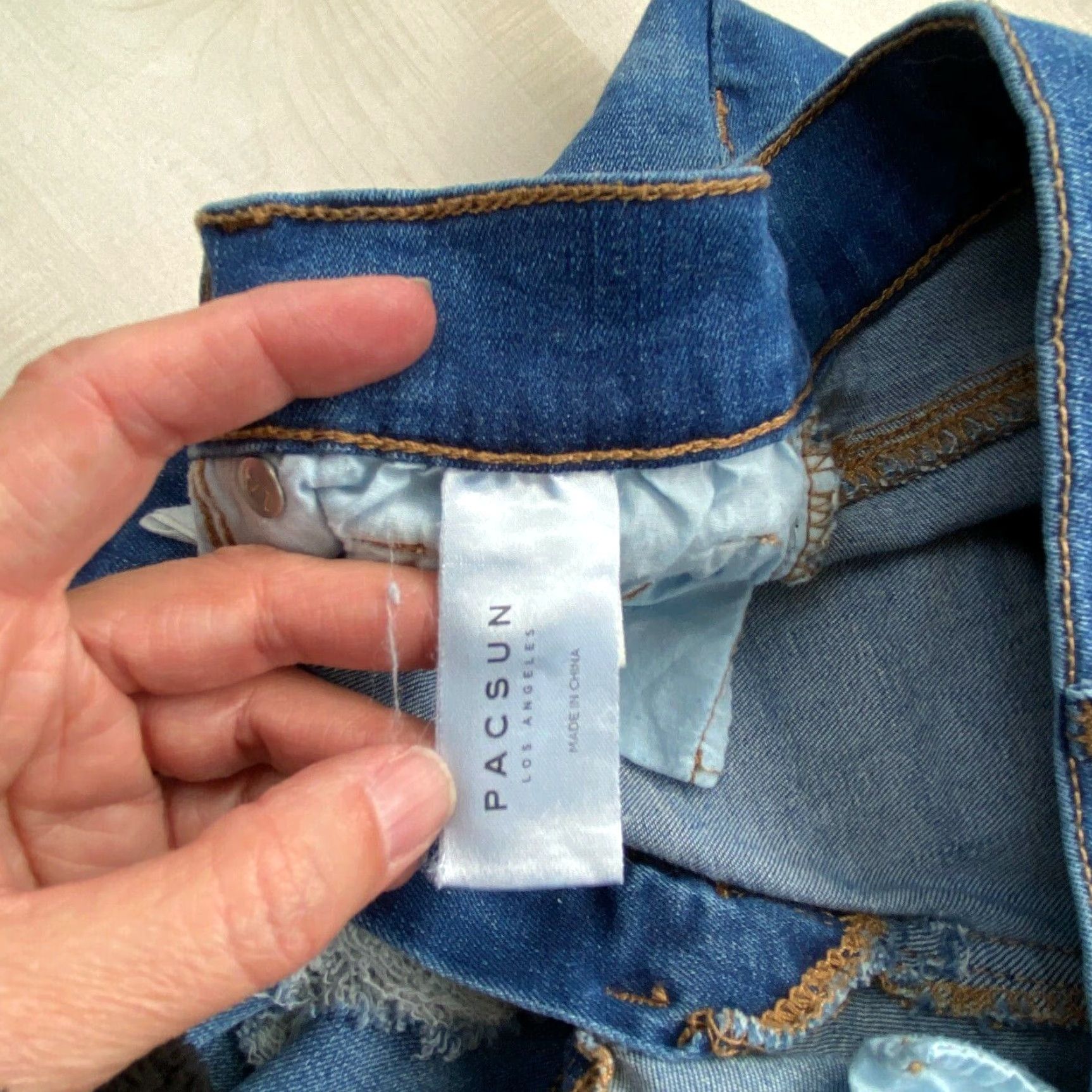 Pacsun PacSun Womens Mid Rise Distressed Skinny Jeans Blue 27 Size 27" / US 4 / IT 40 - 5 Thumbnail