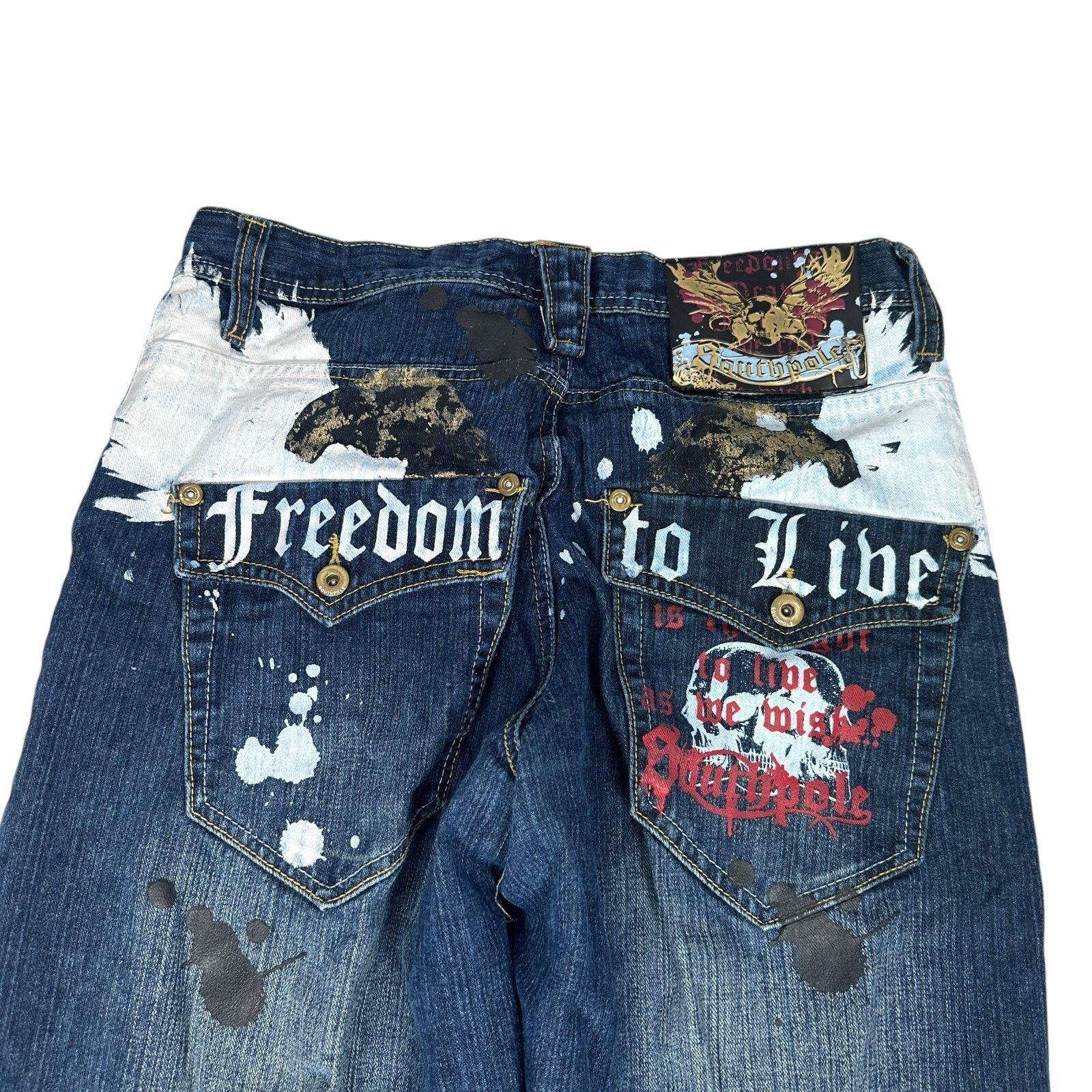 Southpole Vintage Southpole Y2K Baggy Jeans Men’s 34 Blue Loose Paint Size US 34 / EU 50 - 4 Thumbnail