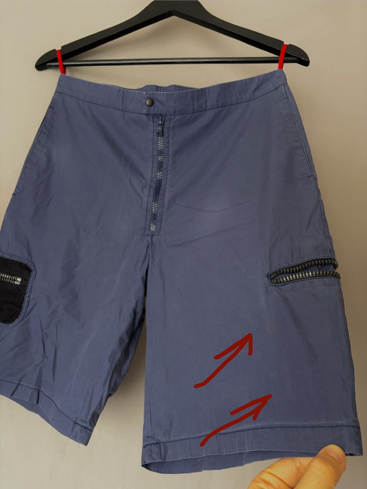 Prada Prada Vintage Blue Nylon Light Cargo Shorts Size US 30 / EU 46 - 9 Thumbnail