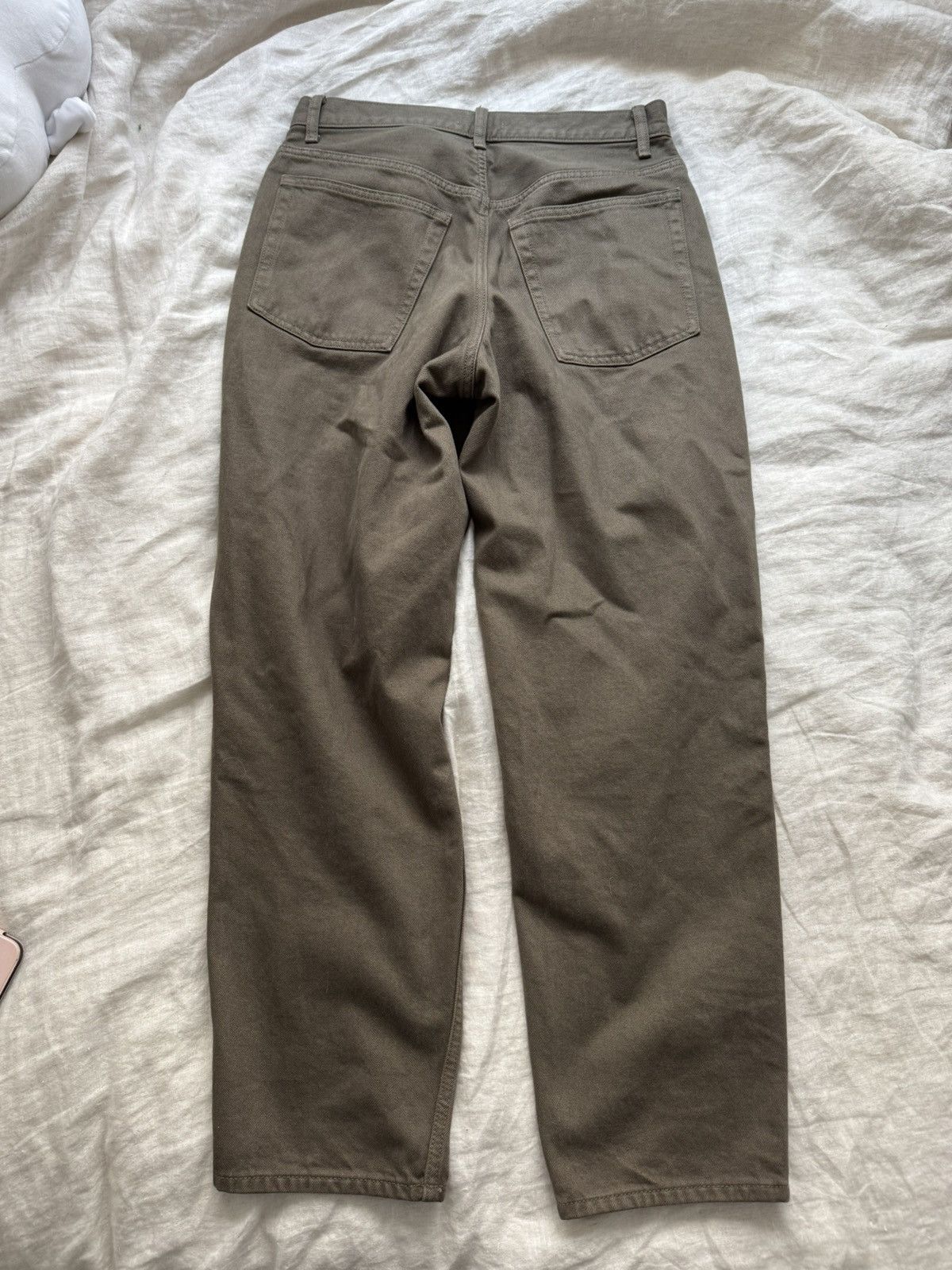 Lemaire × Uniqlo Uniqlo U Relaxed Jeans Olive Size 29 Size US 29 - 3 Thumbnail