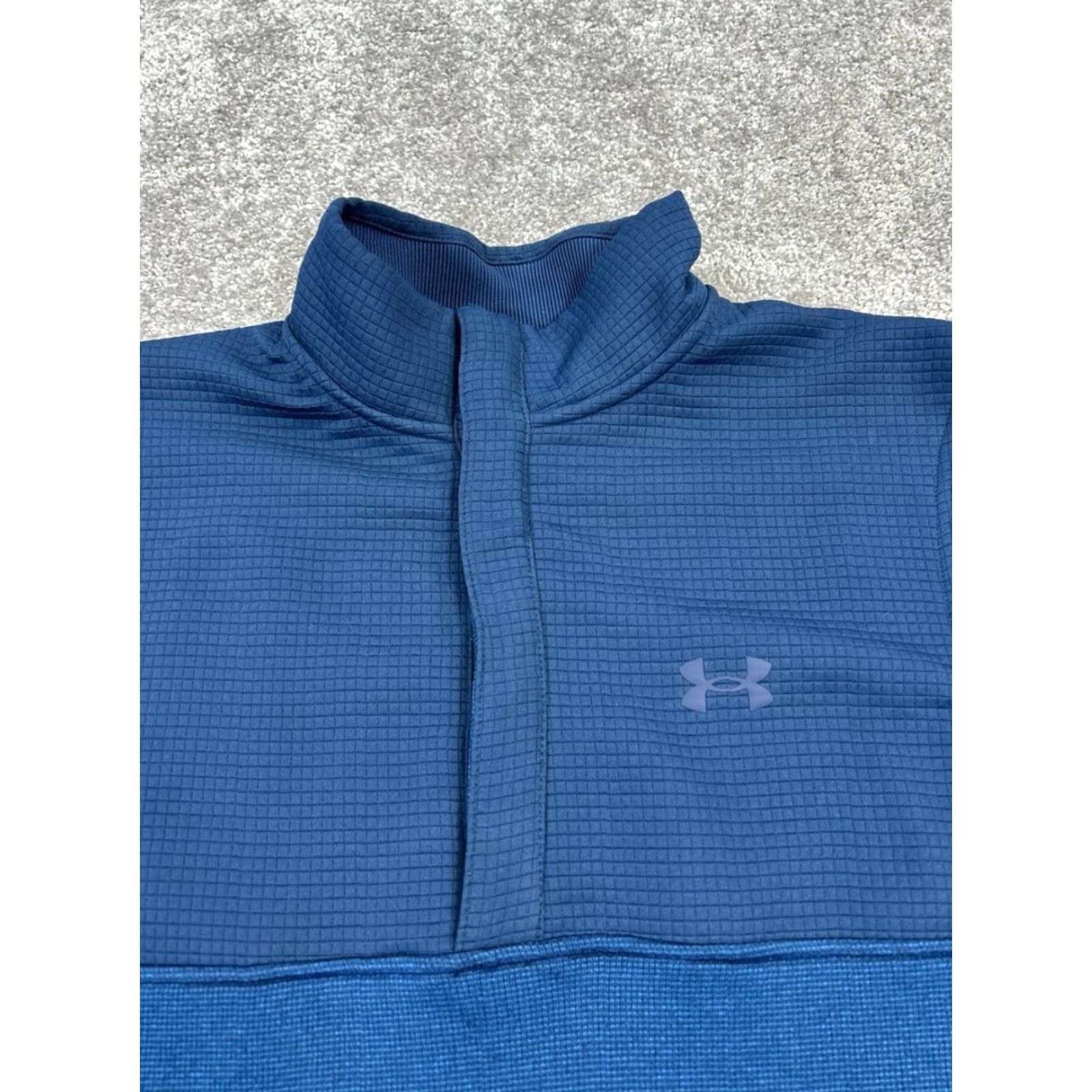 Under Armour Under Armour Storm Sweater Mens M Blue Coldgear Golf Fleece Pullover Mock Neck Long Sleeve Size US M / EU 48-50 / 2 - 2 Thumbnail