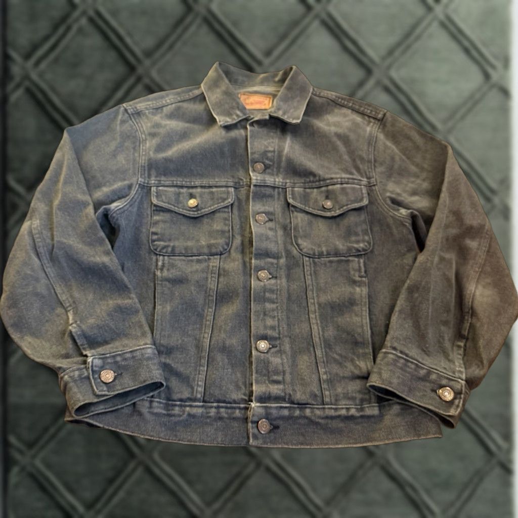 Gap VINTAGE GAP Trucker Jacket Denin Black Wash Mens Small Denim Jacket 80s Casual Workwear Jeans Shirt/Coat Mens Size US 29 - 1 Thumbnail