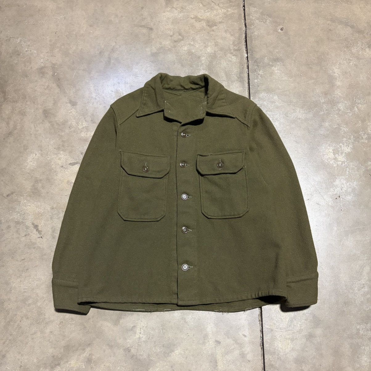 Vintage Vintage Wool Military Shirt Jacket CPO Mackinaw Hunting 80s Size US S / EU 44-46 / 1 - 1 Thumbnail