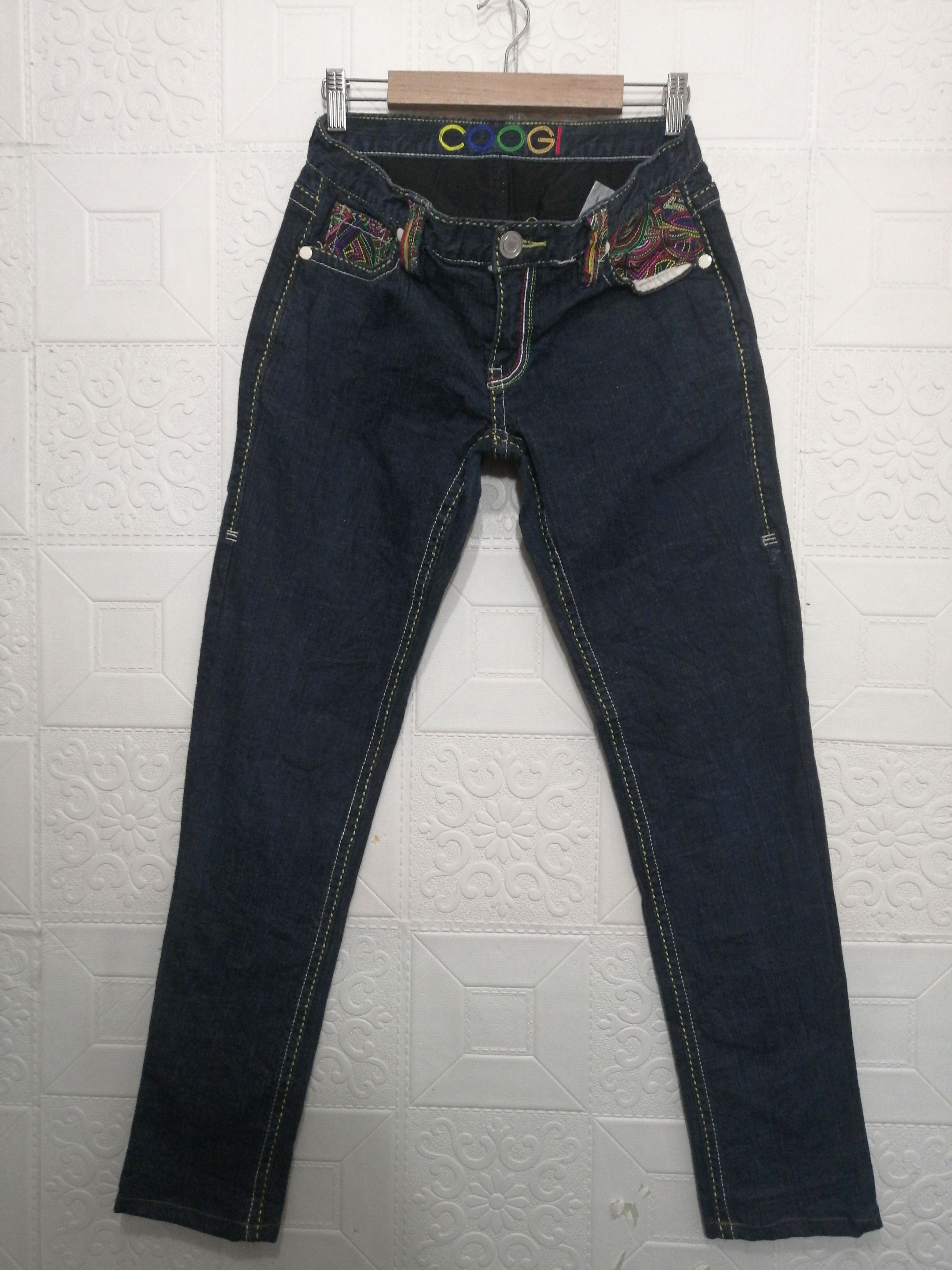 Coogi embroidered colourful jeans