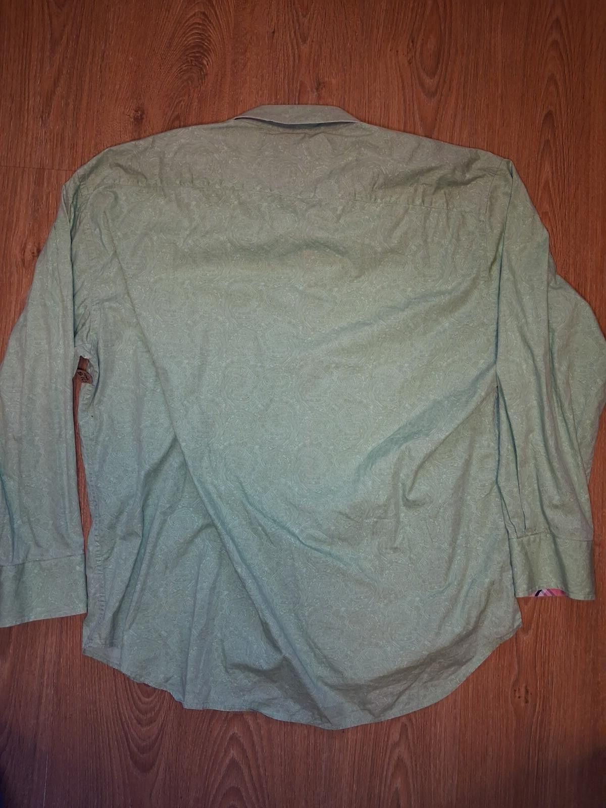 Robert Graham Robert Graham Button Up Shirt Mens 4XL Green Cotton Paisley Size US XXL / EU 58 / 5 - 9 Thumbnail