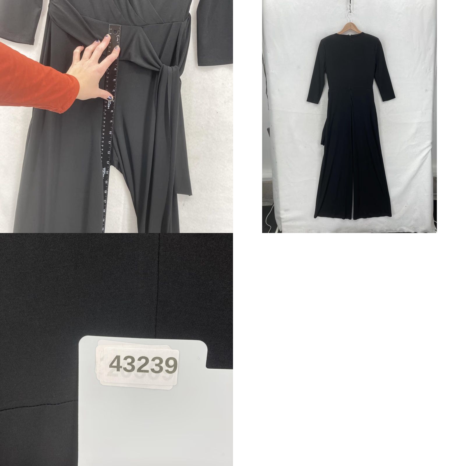 White House Black Market VINTAGE White House Black Market Jumpsuit Womens 2 Black Belted Wrap Wide Leg NWT Size 26" / US 2 / IT 38 - 9 Thumbnail